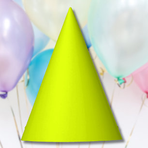 Chapeaux De Fètes Neon Chartreuse couleur solide   Couleur tendance