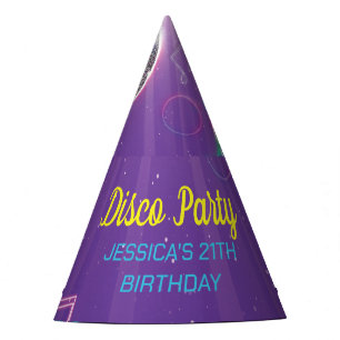 Chapeaux De Fètes Neon Glow Disco Dance Anniversaire