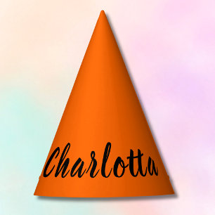 Chapeaux De Fètes Neon Sunset Orange Solide Couleur Personnalisée