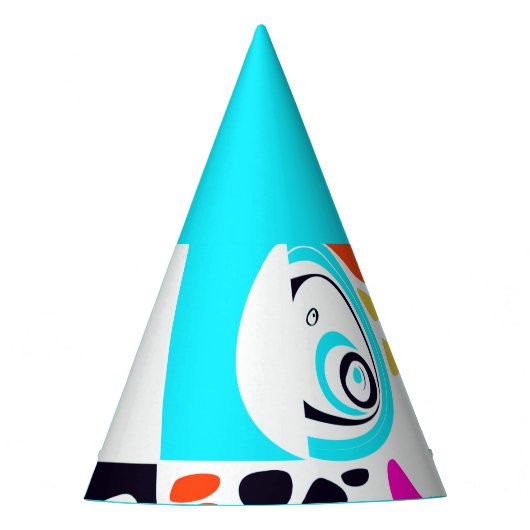 Chapeaux De Fètes Nid d'oiseaux - Blanc Turquoise (Devant)