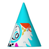 Chapeaux De Fètes Nid d'oiseaux - Blanc Turquoise (Droite)