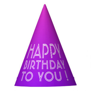 Chapeaux De Fètes N'Importe Quel Nom Modifiable Joyeux Anniversaire