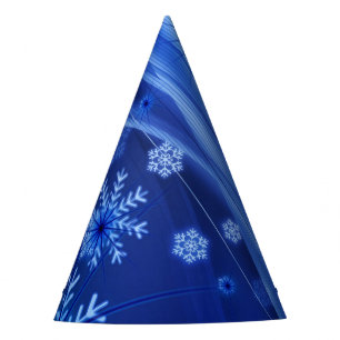 Chapeaux De Fètes Noël des Flèches de neige d'hiver bleues