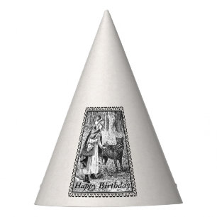 Chapeaux De Fètes Noir Blanc encadré Anniversaire Rouge Chaperon d'é