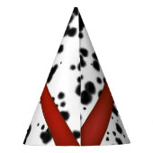 Chapeaux De Fètes Noir Blanc Rouge Bow Dalmatie Spots Anniversaire (Dos)