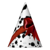 Chapeaux De Fètes Noir Blanc Rouge Bow Dalmatie Spots Anniversaire (Gauche)
