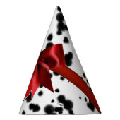 Chapeaux De Fètes Noir Blanc Rouge Bow Dalmatie Spots Anniversaire (Droite)