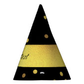 Chapeaux De Fètes Noir chic de confettis d'or (Droite)