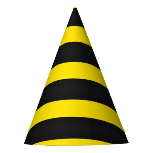 Chapeaux De Fètes Noir/jaune Abeille-Comme le motif de rayures