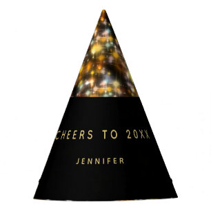 Chapeaux De Fètes Noir moderne Joyeux Nouvel An Parties scintillant