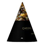 Chapeaux De Fètes Noir moderne Joyeux Nouvel An Parties scintillant (Gauche)