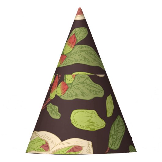 Chapeaux De Fètes Noix De Pistache : Noir Tirée À La Main Et Sans Co (Devant)