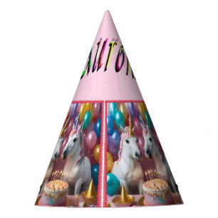 Chapeaux De Fètes Nom Aurora avec licornes de fête,