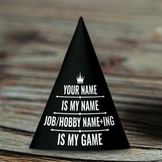 Chapeaux De Fètes Nom du travail et du passe-temps Funny personnalis