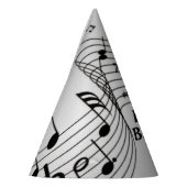 Chapeaux De Fètes Notes de musique sur argent (Gauche)