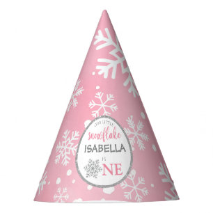 CHAPEAUX DE FÈTES NOTRE PETITE ROSE DE LA NEIGE 1ER ANNIVERSAIRE