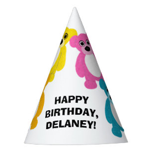 Chapeaux De Fètes Nounours en Rainbow Colours Anniversaire de enfant