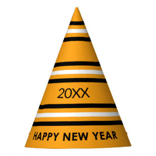 Chapeaux De Fètes Nouvel an Jaune et Noir