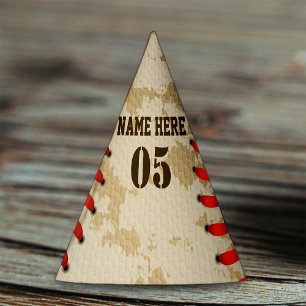 Chapeaux De Fètes Numéro de base-ball Vintage personnalisé Rétro