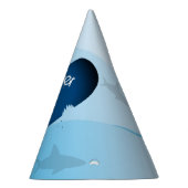 Chapeaux De Fètes Océan bleu de coeur d'anniversaire de requin (Droite)