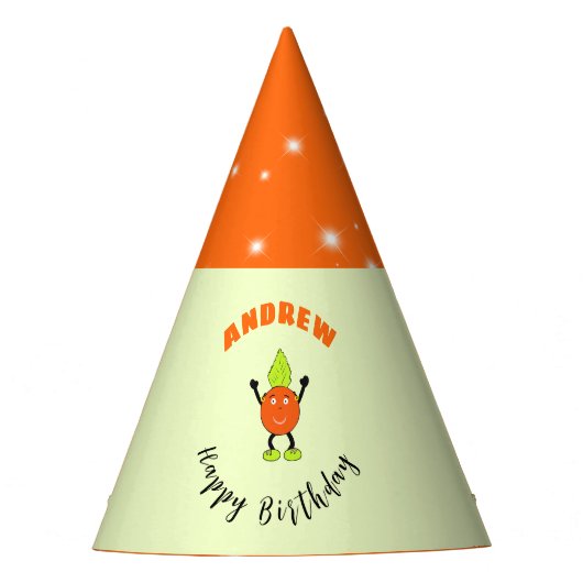 Chapeaux De Fètes Orange drôle (Devant)