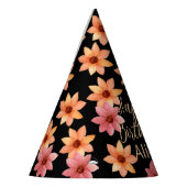 Chapeaux De Fètes Orange rouge automne Fleur noir Anniversaire (Gauche)