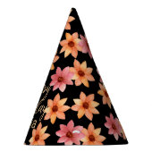 Chapeaux De Fètes Orange rouge automne Fleur noir Anniversaire (Droite)