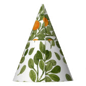 Chapeaux De Fètes Oranges cardiaques : Branches vertes Amour. (Dos)