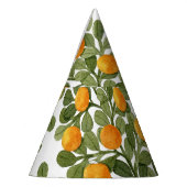 Chapeaux De Fètes Oranges cardiaques : Branches vertes Amour. (Gauche)