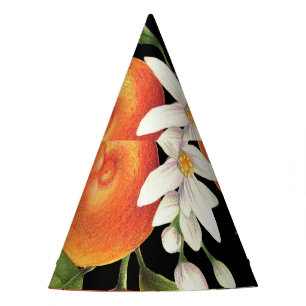 Chapeaux De Fètes Oranges dessinées à la main : Illustration Florale
