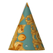 Chapeaux De Fètes Ornement baroque doré éléments 3D (Gauche)