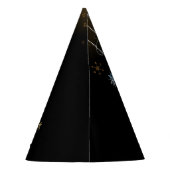 Chapeaux De Fètes Ornements dorés de Noël Étoiles brillantes Noir (Dos)