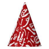 Chapeaux De Fètes Os de dinosaure (rouges) (Gauche)