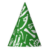 Chapeaux De Fètes Os de dinosaure (vert) (Gauche)