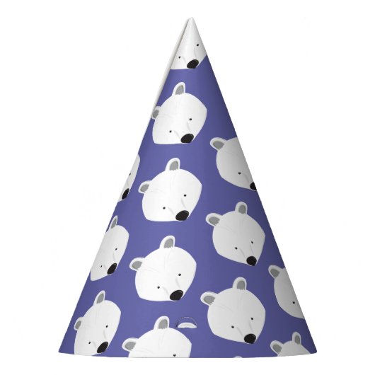 Chapeaux De Fètes Ours polaire mignon animal pourpre (Gauche)