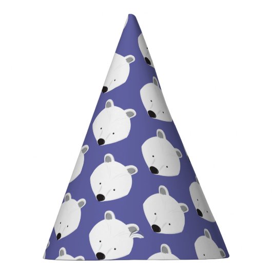 Chapeaux De Fètes Ours polaire mignon animal pourpre (Droite)