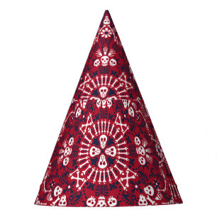 Chapeaux De Fètes Paisley, crânes, bandana, design carré.