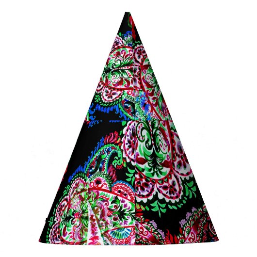 Chapeaux De Fètes Paisley Floral Pattern, Ethnic Arrière - plan. (Dos)