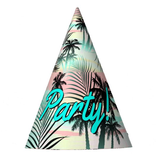 Chapeaux De Fètes Palmes noires au coucher du soleil (Devant)