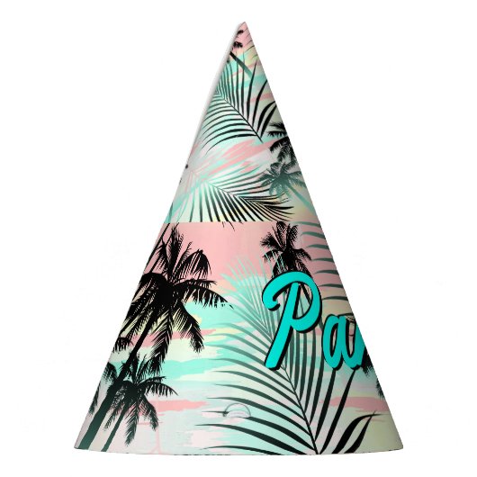 Chapeaux De Fètes Palmes noires au coucher du soleil (Gauche)