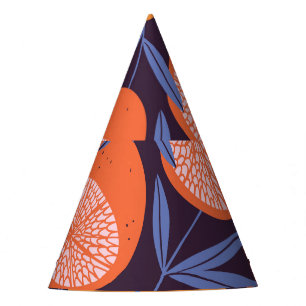 Chapeaux De Fètes Pamplemousse Vintage, Motif de fruits tropicaux.