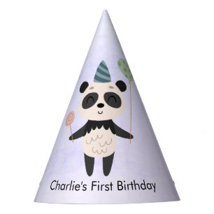 Chapeaux De Fètes Panda avec ballon et bonbons, Anniversaire