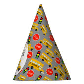 Chapeaux De Fètes Panneau d'arrêt de bus de l'école jaune feu de cir (Droite)