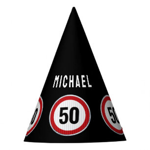 Chapeaux De Fètes Panneau de limitation de vitesse pour 50e annivers