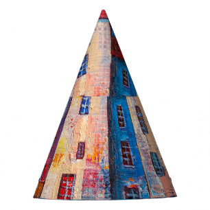 Chapeaux De Fètes Panorama coloré de rue impressionniste Art