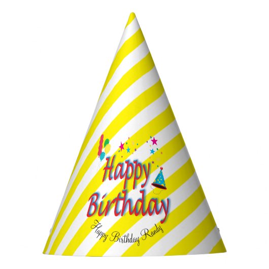 Chapeaux De Fètes Papier Casquette Anniversaire Ballons Étoiles (Devant)