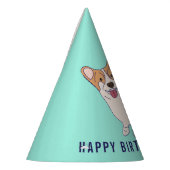 Chapeaux De Fètes Papier Corgi Chien Personnalisé (Gauche)