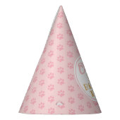 Chapeaux De Fètes Papier d'anniversaire de fille EMPREINTE DE PATTE  (Gauche)