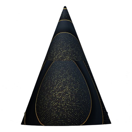 Chapeaux De Fètes Papier de luxe coupé : Golden Gradient. (Devant)