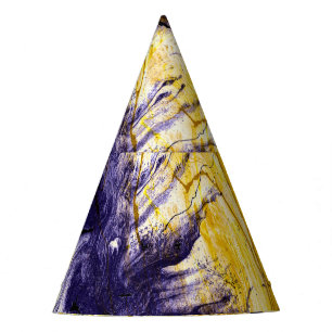 Chapeaux De Fètes Papier Marbré : Art Acrylique Lumineux